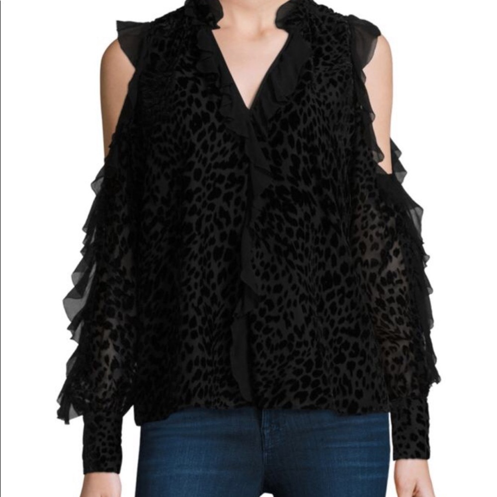 NWT PARKER cold shoulder velvet holiday top!